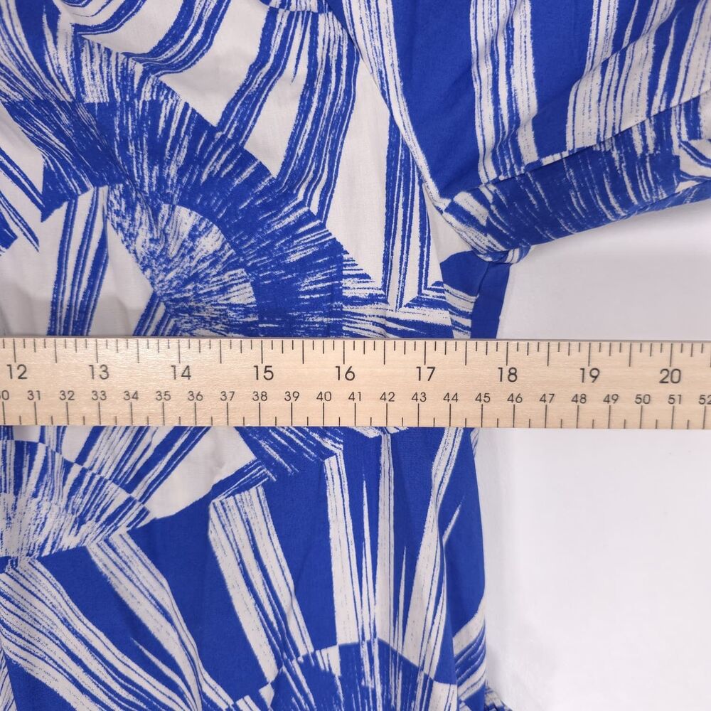 MARIE OLIVER New Foster Dress SMALL Blue White Radiance Tie Cotton 2F13-138-229A - Picture 5 of 12